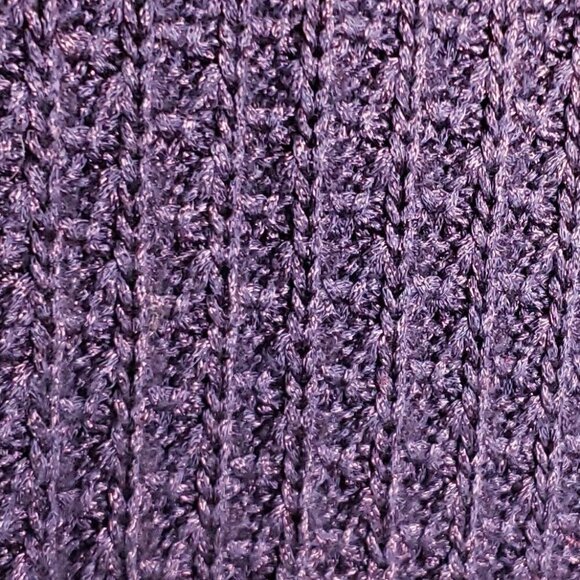 Calvin Klein Womens Purple Cable Knit Crew Sweater Medium - Picture 4 of 9